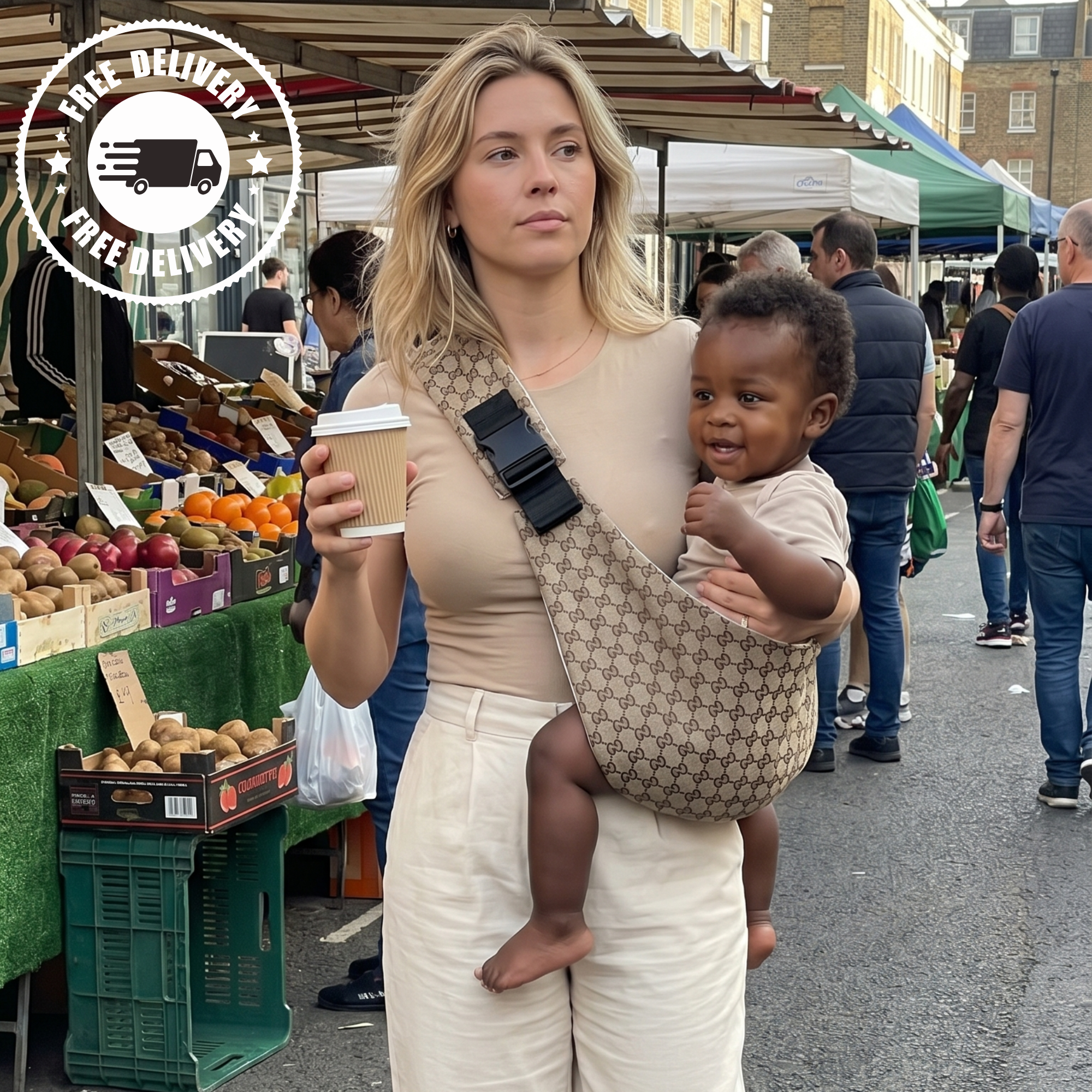 CarryFree One-Shoulder Hip Seat Sling – Hands-Free Toddler Carrier